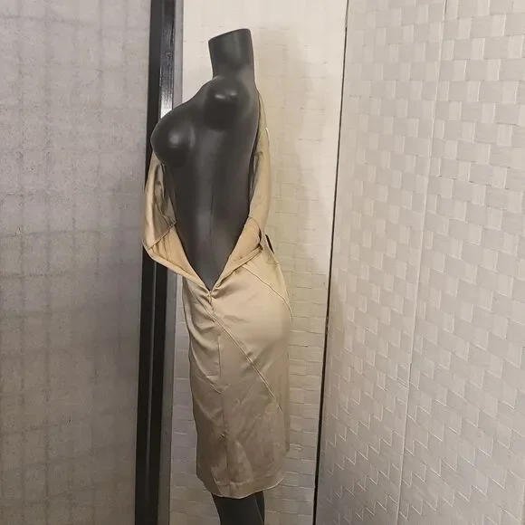 BRAND NEW CALVIN KLEIN STRETCH SILK SATIN ONE SHOULDER SHEATH DRESS - Picture 7 of 12